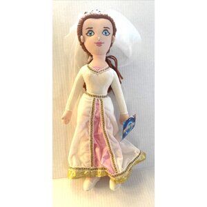 Shrek Princess Fiona Rag Doll Human White Pink Wedding Dress Universal Studios